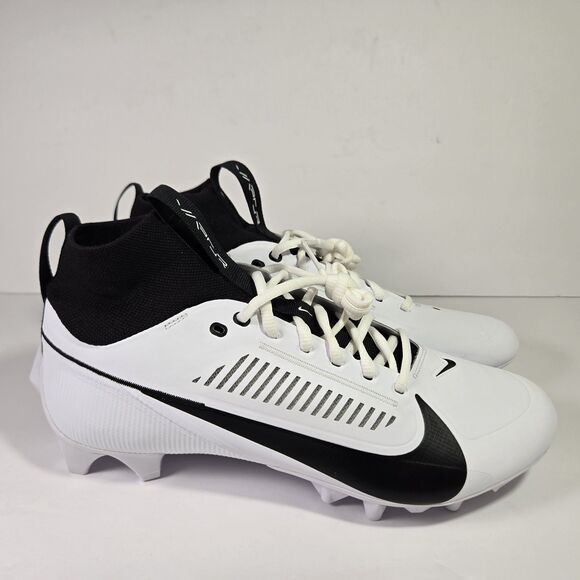 Nike Vapor Edge Pro 360 2 Football Cleats White Black Sz 10.5 Wide FZ4266-100 - Picture 1 of 8